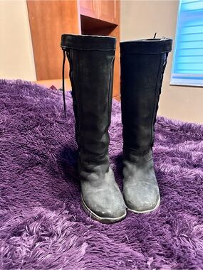 Dublin sz 9.5 Tall Black Lace-Up Women's Boots